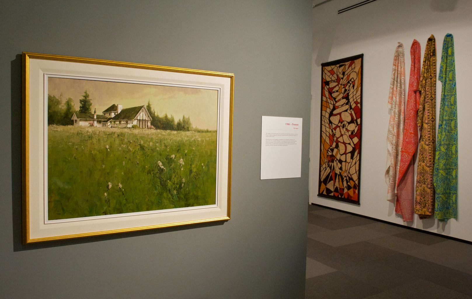Made For This Place: The Art, Architecture and Artifacts of the Leighton Legacy. June 6 - July 19, 2014
Organized by the Leighton Arts Centre in collaboration with the Nickle Galleries, curated by Stephanie Doll.  Photo: Dave Brown, LCR Photo Services.